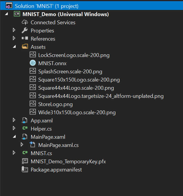 An ML project in Visual Studio