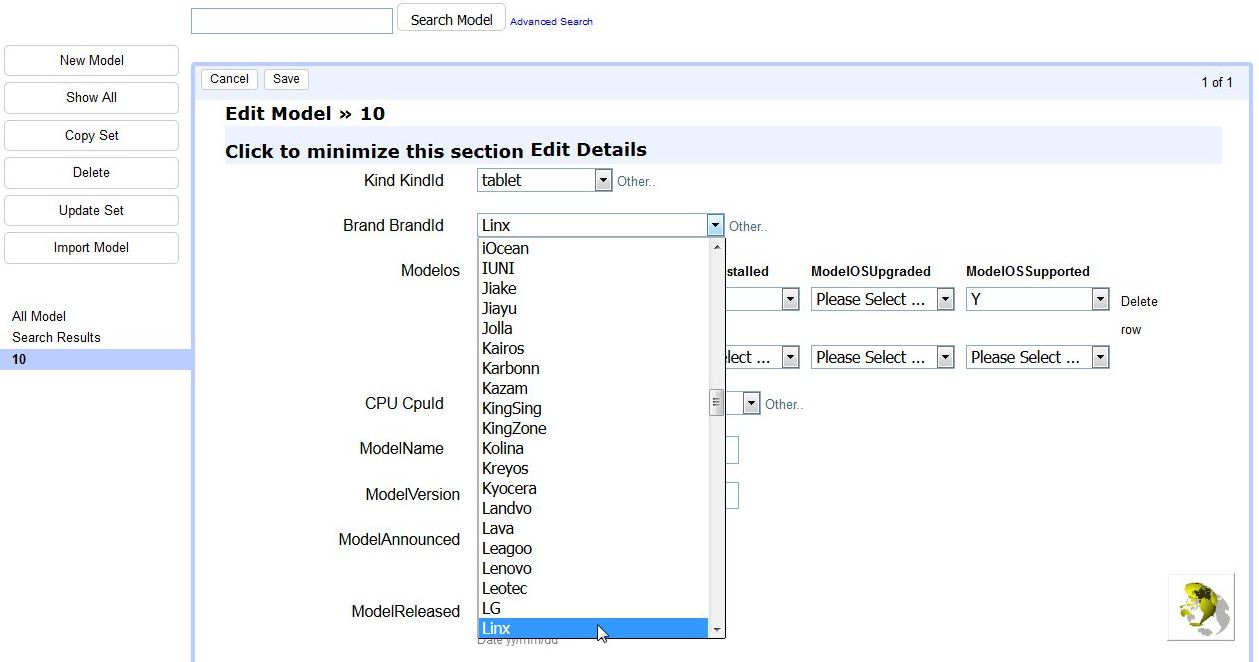 4.linx modelscreenchoosebrand