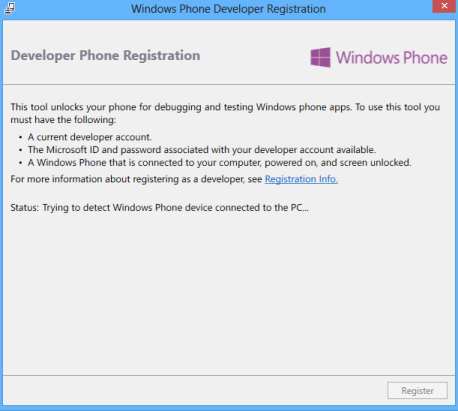 wp8registraton