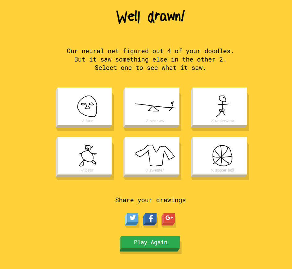 My Language Playground: Quickdraw with Google