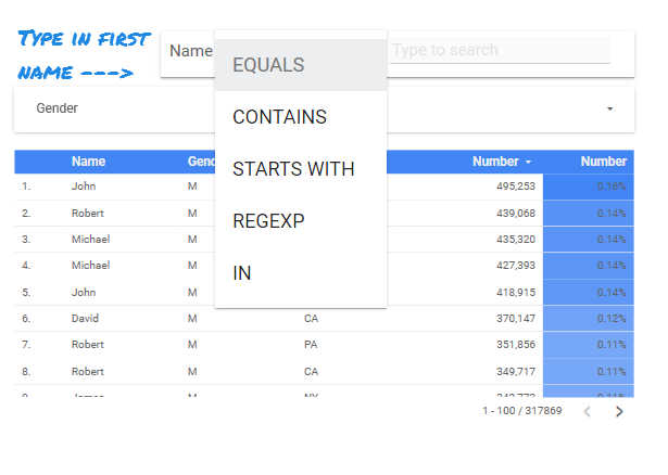 Filtering in Data Studio