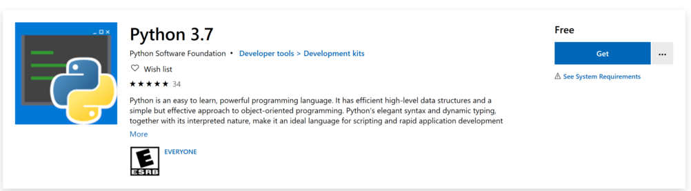 Python on Windows Store