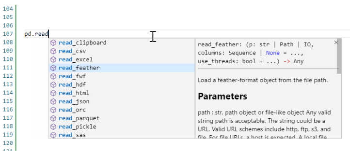 type checking in pylance