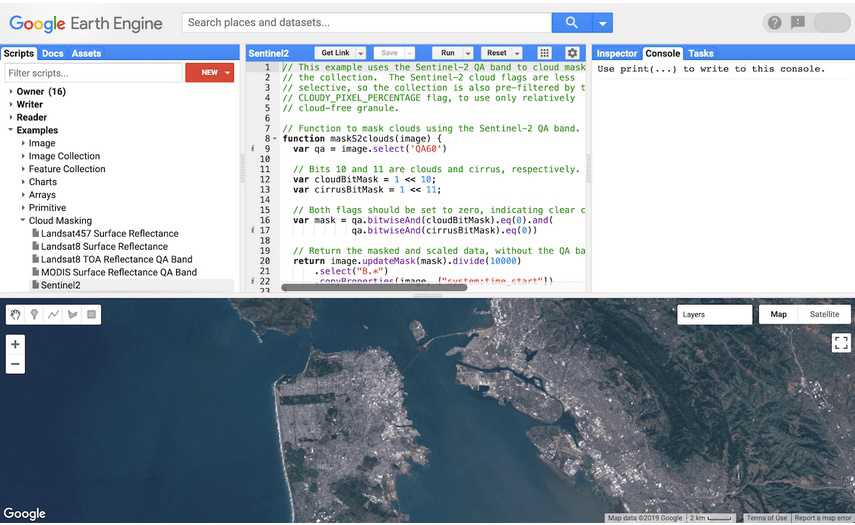 earth engine code editor